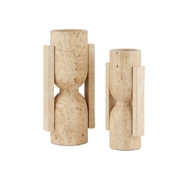 Stone 12 Inch Vase (Set of 2) In Modern by Currey Company - 1200-0815