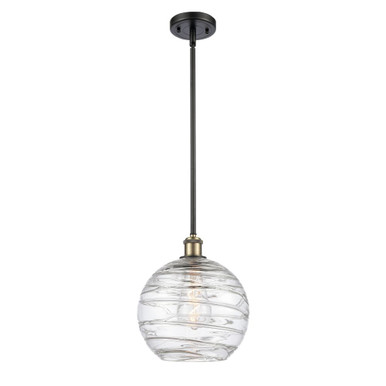 Athens Deco Swirl 1 Light Stem Hung Mini Pendant 11.13 X 10 by Innovations - 516-1S-G1213-10