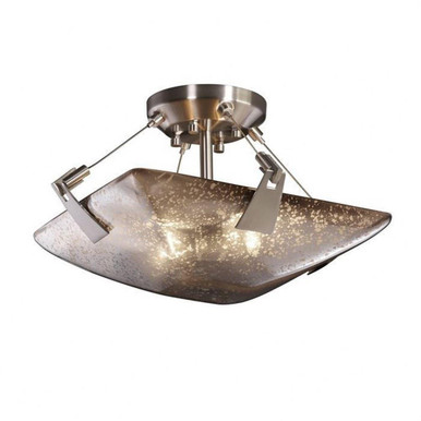 Fusion Tapered Clips 2 16 Inch Wide Semi Flush Mount by Justice Design - FSN-9630-25-MROR