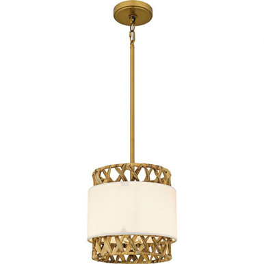 Kate 1 Light Mini Pendant 10.25 Inch Tall and 10 Inch Wide by Quoizel - KAT1510BRG