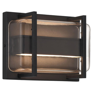 Dillon 2 LED Light Outdoor Wall Lantern by Access - 20392LEDDMG-BL/CLR