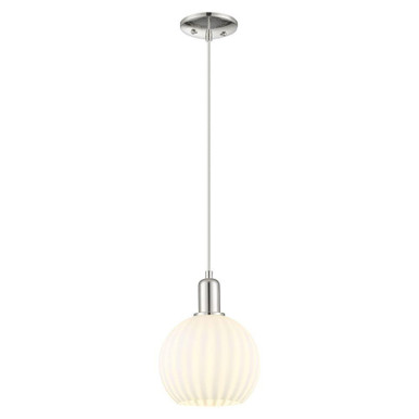 White Venetian 1 Light CordHung Mini Pendant 10.83 Inch Tall by Innovations - 716-1P-G1217-8