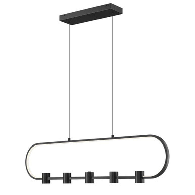 Saros 55W 1 LED Linear Chandelier 10.75 Inch Tall X 42 Inch Wide by Z Lite - 4101-42L-MB-LED