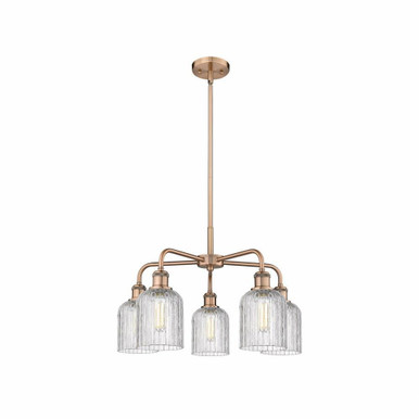 Bridal Veil 5 Light Medium Chandelier by Innovations - 516-5CR-G559-5CL
