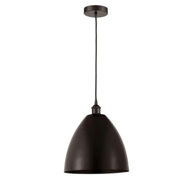 Edison Dome 1 Light Medium Cord Hung Pendant 14.75 Inch Tall by Innovations - 616-1P-MBD-12