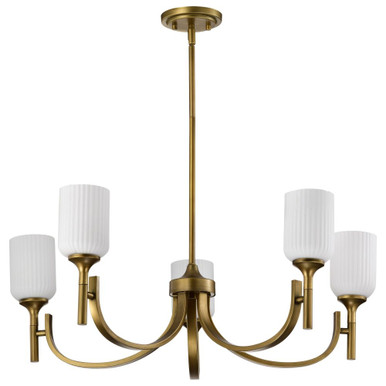 Solara 5 Light Chandelier 11 Inch Tall and 30 Inch Wide by Nuvo - 60/8650