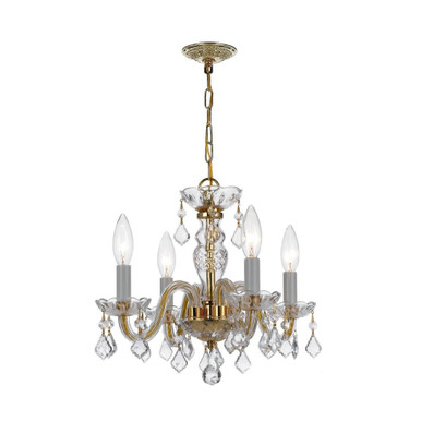 Traditional Crystal 4 Light Small Chandelier by Crystorama - 1064