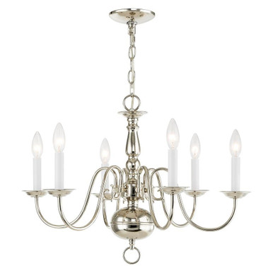 Williamsburgh 6 Light Medium Chandelier by Livex - 5006