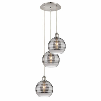 Rochester 3 Light Medium Cord Hung Pendant 30.38 Inch Tall by Innovations - 113B-3P-G556-8