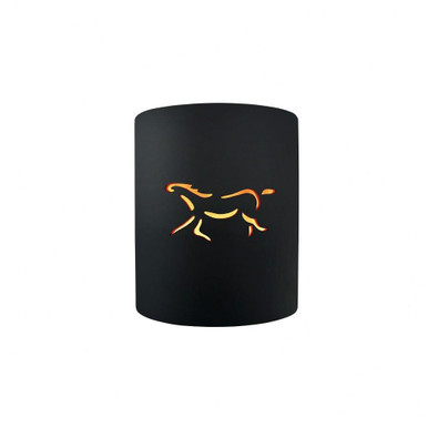 Sun Dagger 1 Light Horse Cut Out Outdoor Wall Mount by Justice Design - CER-9010W