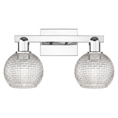 Athens 2 Light Basketweave Bath Vanity 9.88X 16.88 Inch Wide by Innovations - 716-2W-G122C-6