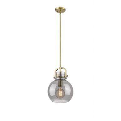 Newton Sphere 1 Light Stem Hung Mini Pendant 10 Inch Wide by Innovations - 410-1SM-G410-10