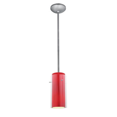 Glass`N Glass Cylinder 1 Light Mini Pendant 4.75 Inch Wide by Access - 28033-1R-475