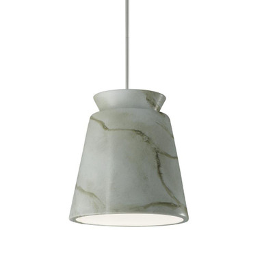 Radiance 1 Light Tall Trapezoid Cord Pendant 7.5 X 7.75 by Justice Design - CER-6425