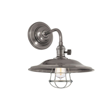 Heirloom 1 Light Industrial Wall Sconce 10 Inch Tall by Hudson Valley - 8000-MS2