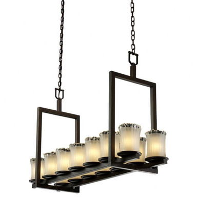 Veneto Luce Dakota 14 Light Chandelier by Justice Design GLA-8769-16-WTFR - GLA-8769-16-WTFR