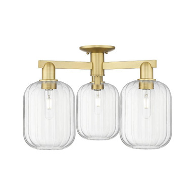Preston 3Light Semi Flush Mount 13.63 Inch X 24.25 Inch Wide by Innovations - 716-3F-G460-7_P