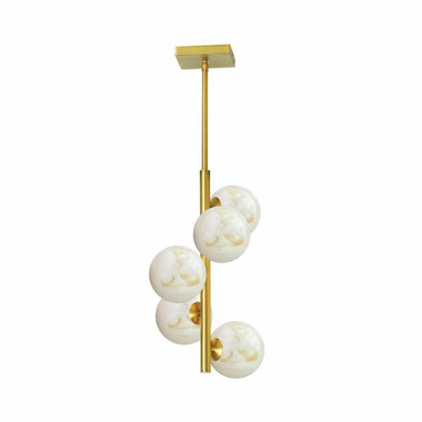 Giovanna 5 Light Pendant 17.25 Inch Tall and 10.5 Inch Wide by Dainolite - GVA-175P