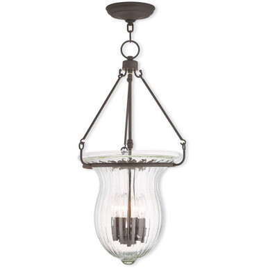 Andover 4 Light 14 Inch Wide Semi Flush Mount by Livex - 50945
