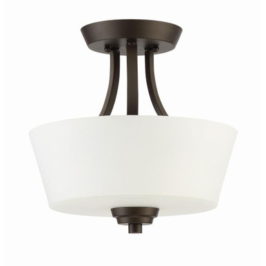 Grace 2 Light 13 Inch Wide Semi Flush Mount by Craftmade - 41952
