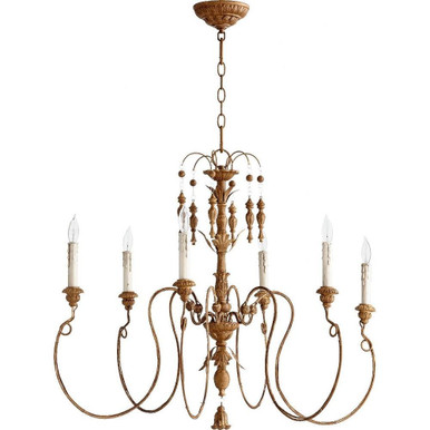 Salento 6 Light Large Chandelier by Quorum 6006-6 - 6006-6
