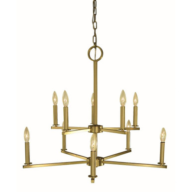 Evelyn 10 Light Large Chandelier by Framburg - 5760 BR