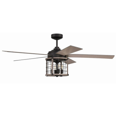 Nicolas 5 Blade Ceiling Fan with Light Kit 56 Inch Wide by Craftmade - NIC56