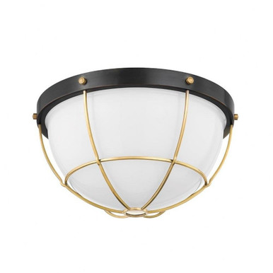 Holkham 2 Light 12.5 Inch Wide Flush Mount by Hudson Valley - MDS1501-AGB/DB