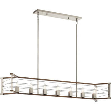 Lente 7 Light Caged Linear Chandelier by Kichler - 44252