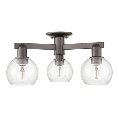Athens 3 Light Semi Flush Mount 9.75 Inch X 23.38 Inch by Innovations - 716-3F-G12-6