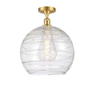 Athens Deco Swirl 1 Light Semi Flush Mount 16.38 X 13.75 by Innovations - 516-1C-G1213-14