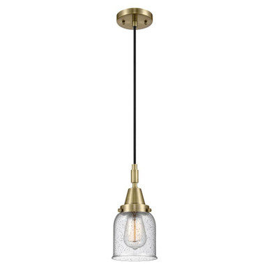 Bell 1 Light Cord Hung Mini Pendant 5 Inch Wide by Innovations - 447-1P-G5