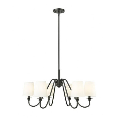 Gianna 6 Light Chandelier In Industrial Style 17 x 32 Inches Wide by Z-Lite - 7509-6-32