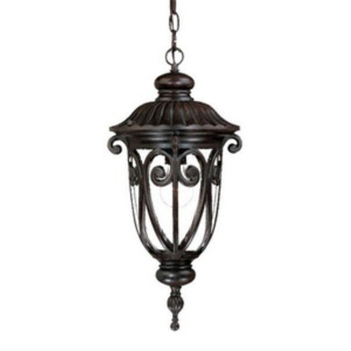 Naples One Light Outdoor Hanging Lantern 9.38 x 20.5 Inches by Acclaim  - 2116MM