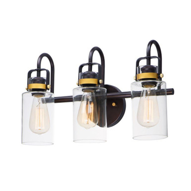 Magnolia 3 Light Vanity Light by Maxim - 30172CLBZGLD
