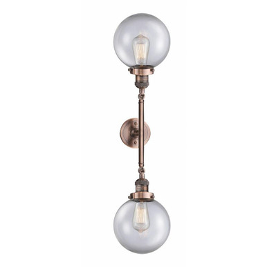Beacon 2 Light Vanity Light 34.38 Inch Tall by Innovations - 208L-G20-8