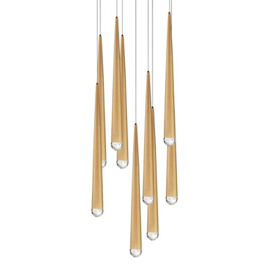 Cascade 9 LED Light Small Round Chandelier by Modern Forms PD-41709R - PD-41709R