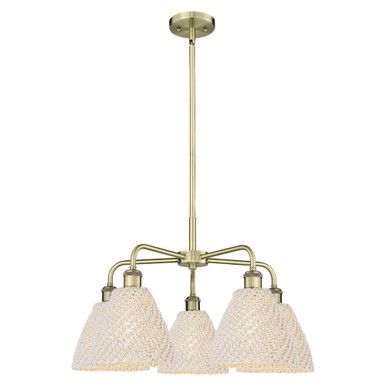 Bristol Natural 5 Light Stem Hung Chandelier 15 X 26 Inch by Innovations - 516-5CR-NBD-75