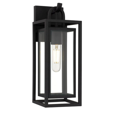 Jayce 1 Light Outdoor Wall Lantern 14.5 Inch and 5.5 Inch Wide by Quoizel - JAY8406MBK