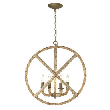 Marina 4 Light Medium Chandelier by Golden - 0868-4 BC
