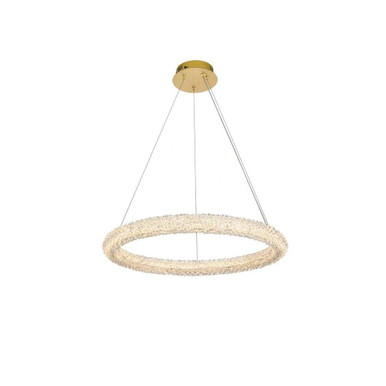 Bowen 40W 1 LED Chandelier 2.5 Inches Tall and 26 Inches Wide by Elegant  - 3800D26SG
