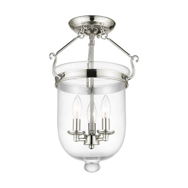 Jefferson 3 Light 12 Inch Wide Flush Mount by Livex 5062 - 5062
