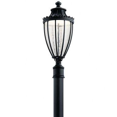 Wakefield 25W 1 Led Outdoor Post Lantern 25.5 x 10.5 by Kichler - 49756BKTLED