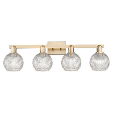 Athens 4 Light Basketweave Bath Vanity 9.88X 32.88 Inch Wide by Innovations - 716-4W-G122C-6