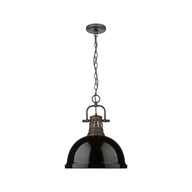 Duncan 1 Light Medium Chain Pendant 16.88 Inch Tall by Golden - 3602-L