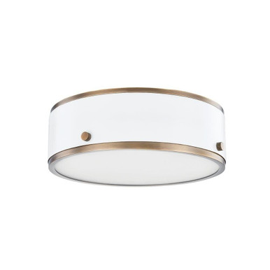 Eli 10W 1 LED 11.75 Inch Wide Semi Flush Mount by Troy - C8312-PBR/SFB
