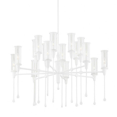 Chisel 16 Light Chandelier 28 x 41.25 Inch Wide by Hudson Valley - 4142-WP