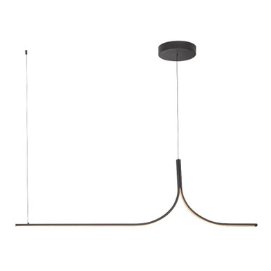 Thread 30W LED Linear Pendant 17 Inch Tall and 1.25 Inch Wide by Kuzco - LP17905-BK-UNV-010