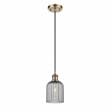 Bridal Veil 1 Light Cord Hung Mini Pendant 5 Inch Wide by Innovations - 516-1P-G559-5-GL