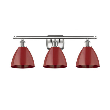 Plymouth Dome 3 Light Vanity Light 27.5 Inch Wide by Innovations - 516-3W-PLYM-75